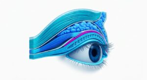 눈꺼풀의 해부학적 구조 3D 일러스트